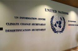 At the UNFCC headquarters in Bonn