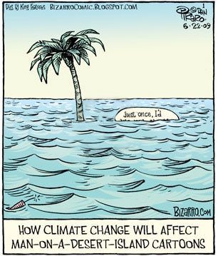 climate change and the desert island cartoonist