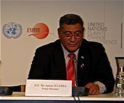 Tuvalu Prime Minister Apisai Ielemia