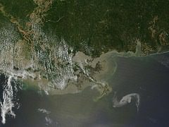 Louisiana oil spill - Nasa satellite image, April 29, 2010 