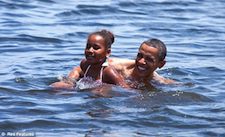 Obama swims in the Gulf - but is he just treading water?