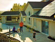 A family enjoys the benefits of solar power from leased solar panels