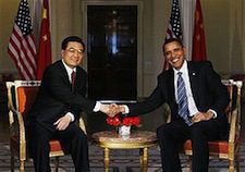 President Obama and Hu take time for a photo op. Where will discussions of clean energy policy between the two nations lead? 